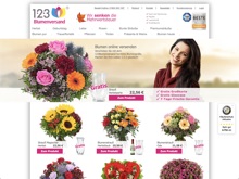 Screenshot 123Blumenversand Website