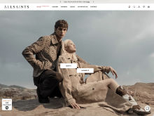 Screenshot AllSaints Website