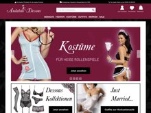 Screenshot Andalous Dessous Website