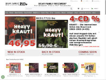Screenshot Bear Family Records Website