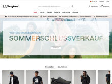 Screenshot Berghaus Website