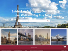 Screenshot Big Bus Tours Website