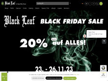 Screenshot Black Leaf Website
