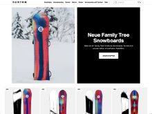 Screenshot Burton Website