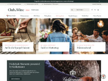 Screenshot Club of Wine Website
