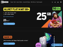 Screenshot Congstar Website