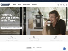 Screenshot DeLonghi Website