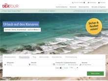 Screenshot Dertour Website