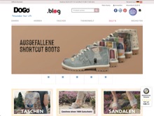 Screenshot Dogo Shoes Website