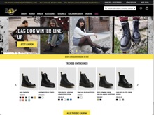 Screenshot Dr. Martens Website