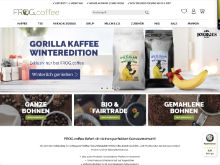 Screenshot FROG.coffee Website