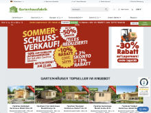 Screenshot Gartenhausfabrik Website