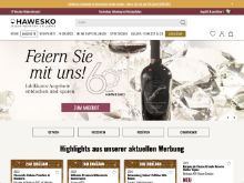 Screenshot Hawesko Website