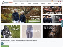 Screenshot Horse Shop Website