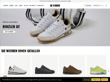 Screenshot K-Swiss Website
