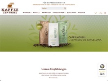 Screenshot Kaffeezentrale Website
