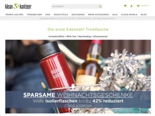 Screenshot Klean Kanteen Website