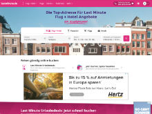 Screenshot lastminute.de Website