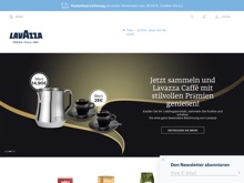 Screenshot Lavazza Website