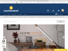 Screenshot Leuchtenland Website