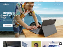 Screenshot Logitech Website
