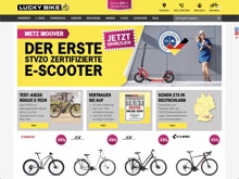 Screenshot Lucky Bike Website