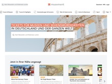Screenshot Musement Website