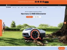 Screenshot Navimow Website