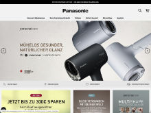 Screenshot Panasonic Website