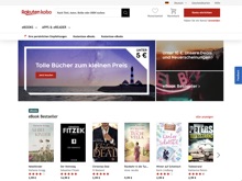 Screenshot Rakuten Kobo Website