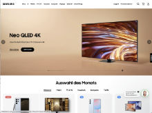 Screenshot Samsung Website