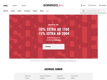 Screenshot Sarenza Website