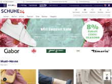Screenshot Schuhe24 Website