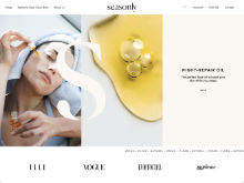 Screenshot Seasonly Website