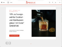 Screenshot Spiegelau Website