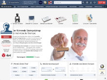 Screenshot Stempel Fabrik Website