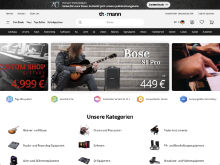 Screenshot Thomann Website