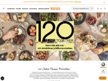 Screenshot Thomas Porzellan Website