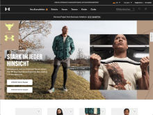 Screenshot Under Armour Website