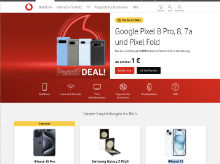 Screenshot Vodafone Website