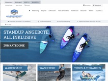 Screenshot Wassersport Europa Website