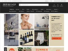 Screenshot Zeit Shop Website