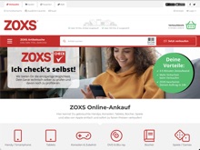 Screenshot Zoxs Website